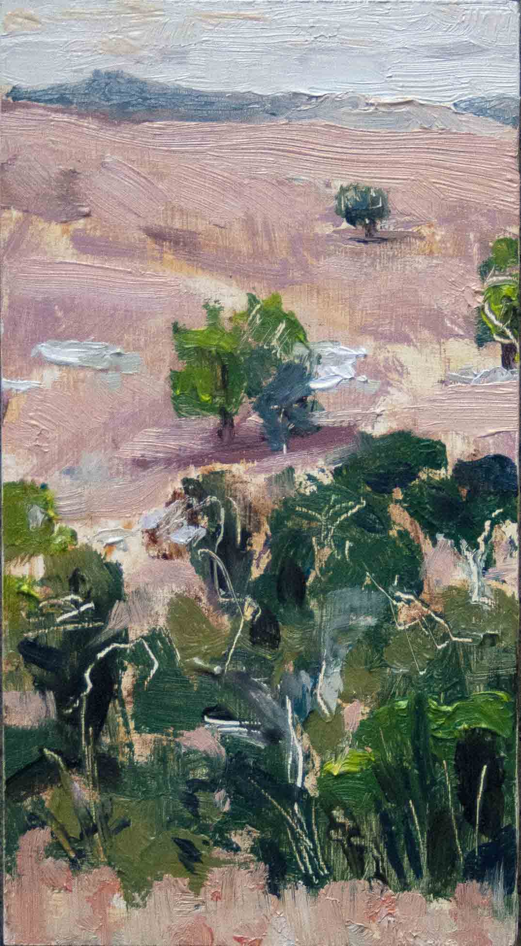 Fine Art Landscape study oil painting on board by James Lyle