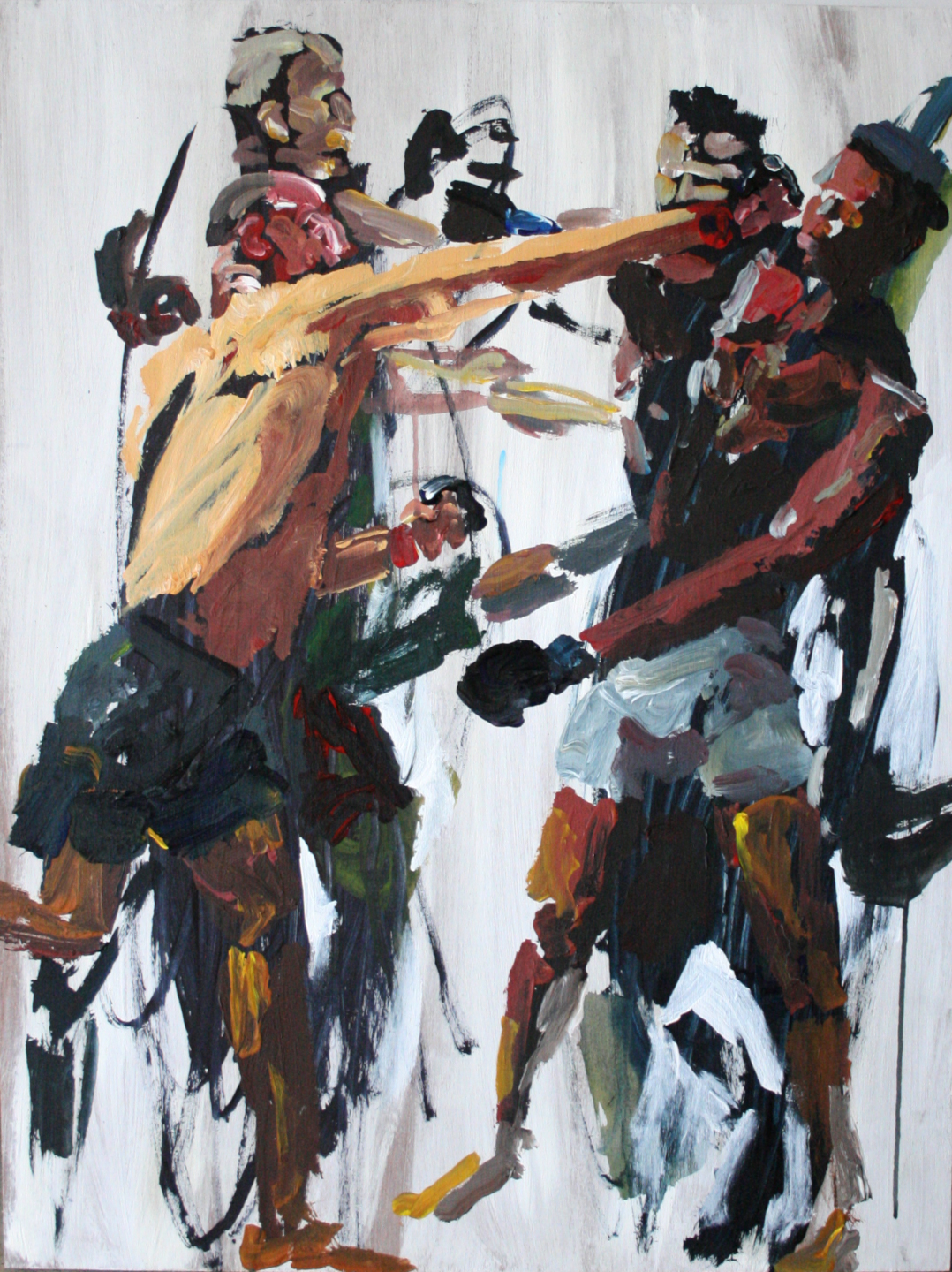 Fine Art mma mixed media painting on board by James Lyle